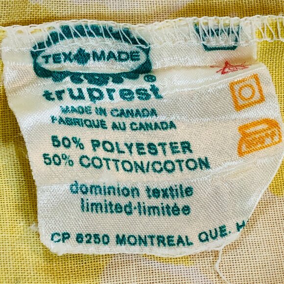 Vintage 70s TRUPREST Green Blush Pink Floral Pillowcase PAIR: White Lace Trim - Picture 5 of 11